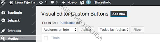 wordpress custom buttons añadir nuevo