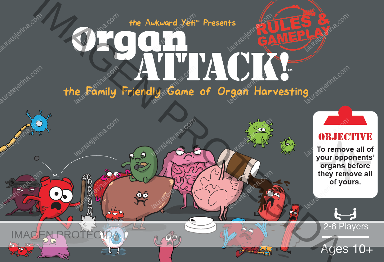 Organ Attack, un divertido juego de mesa sobre órganos y enfermedades